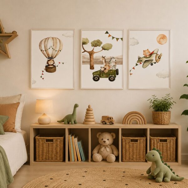 Cuadro decorativo infantil 30x40 cm avioneta